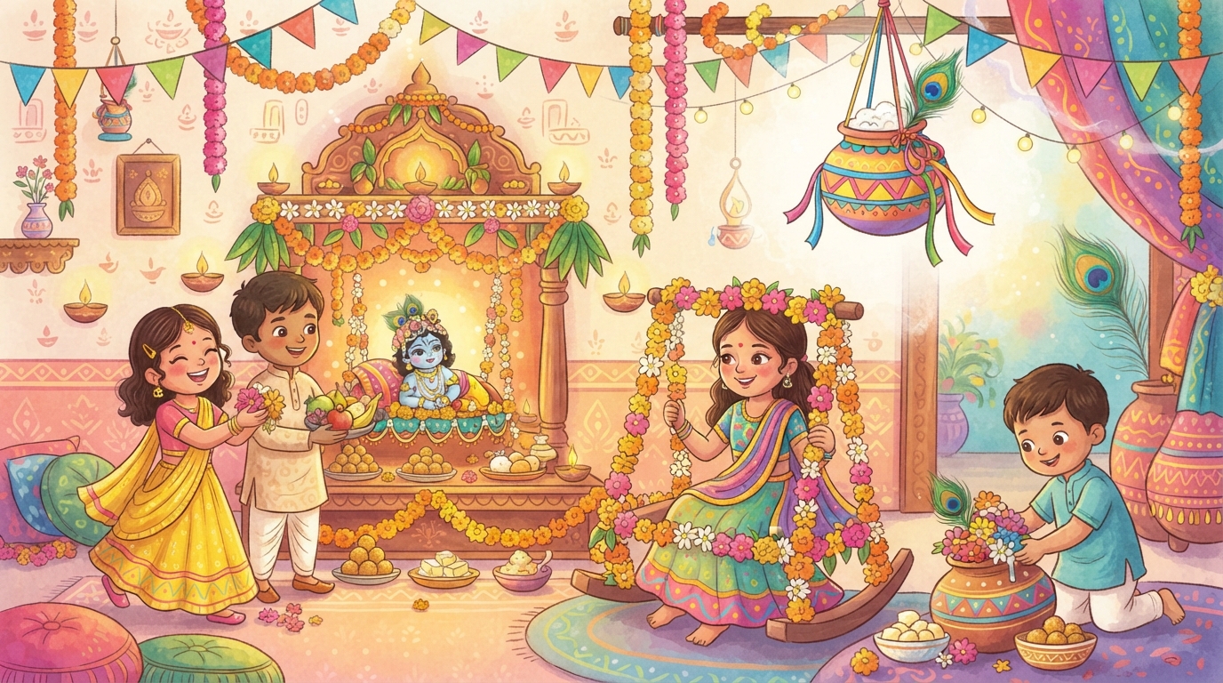 Janmashtami for Kids: The Story of Krishna's Birth and 3 Ways to Celebrate at Home