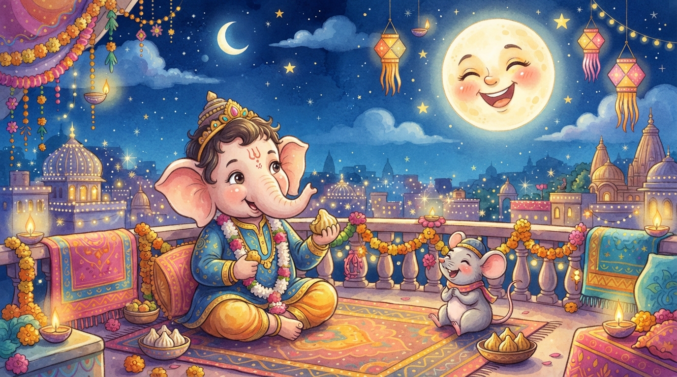 Little Ganesha Bedtime Stories: Modak, Mushak and the Moon Who Laughed