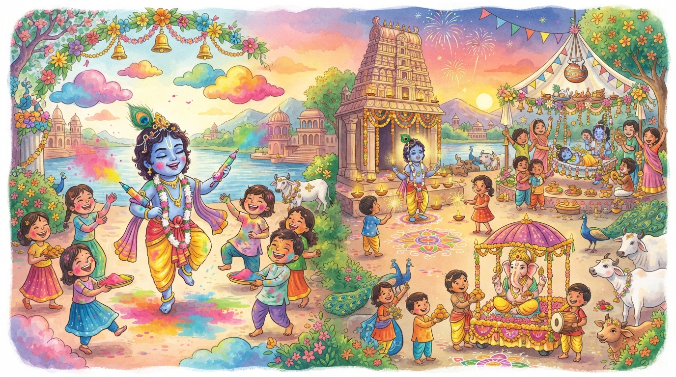 Little Krishna's Adventures: 4 Bedtime Stories from Vrindavan Every Child Should Hear