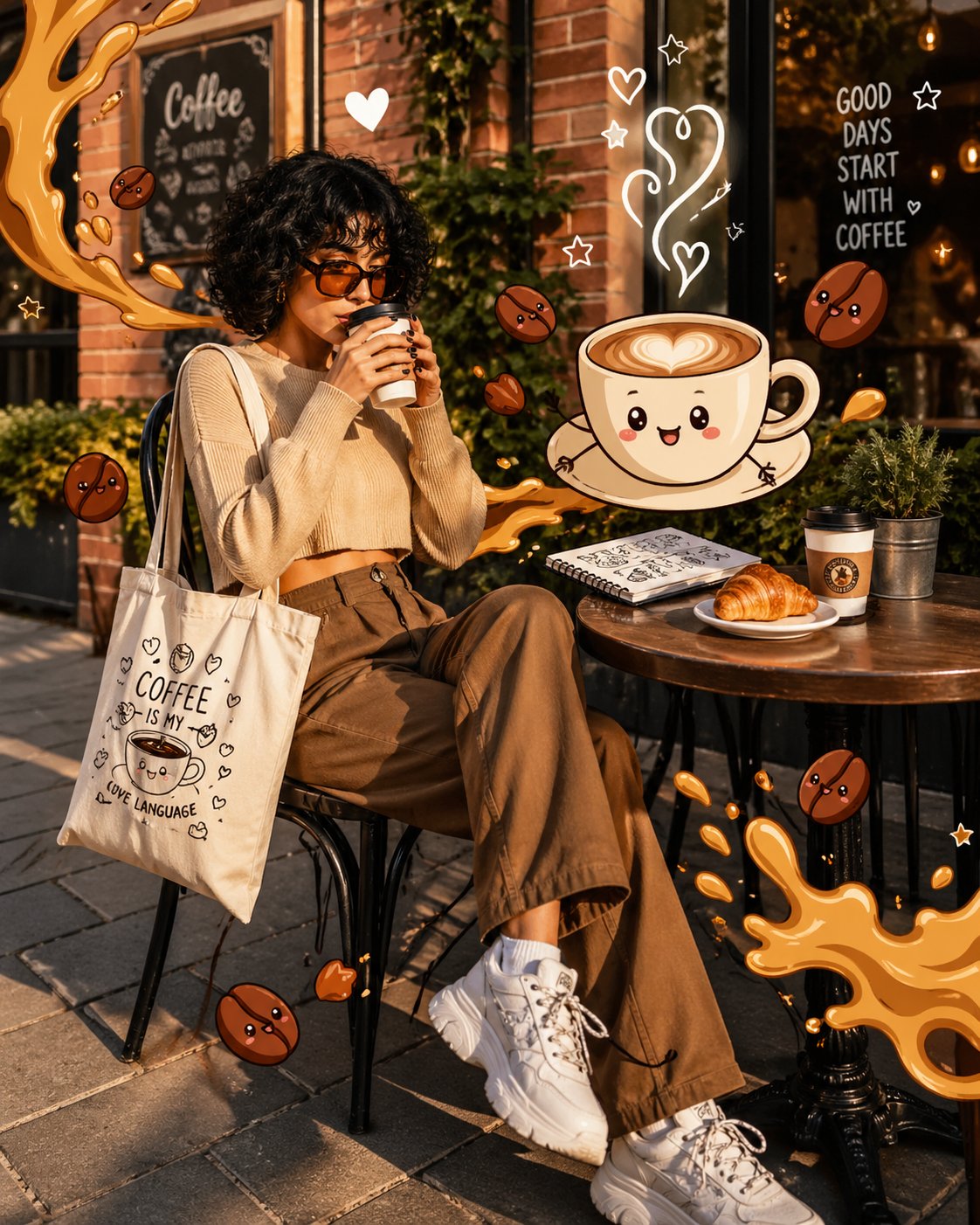 Cafe Doodle Companion: community source example by @Jawad_Rahman_.