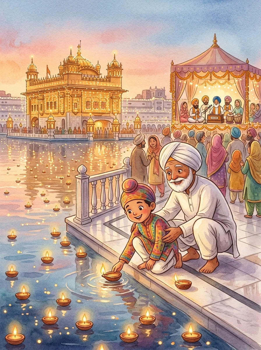 Guru Nanak Jayanti: A holy pool reflecting hundreds of floating diyas
