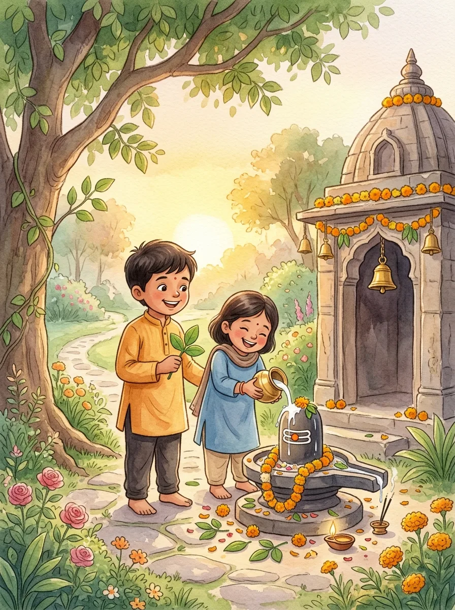 Maha Shivratri: A bel tree in a morning garden