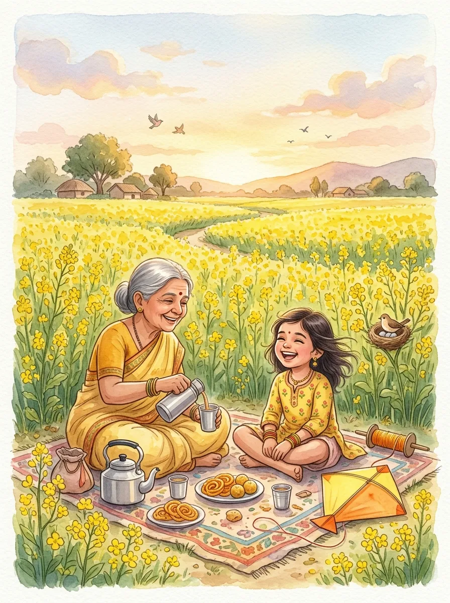 Vasant Panchami: An endless field of yellow mustard flowers