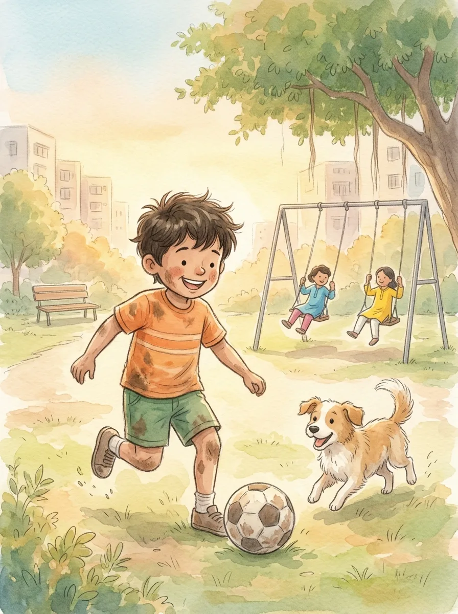 Healthy Habits: A colony park at golden hour