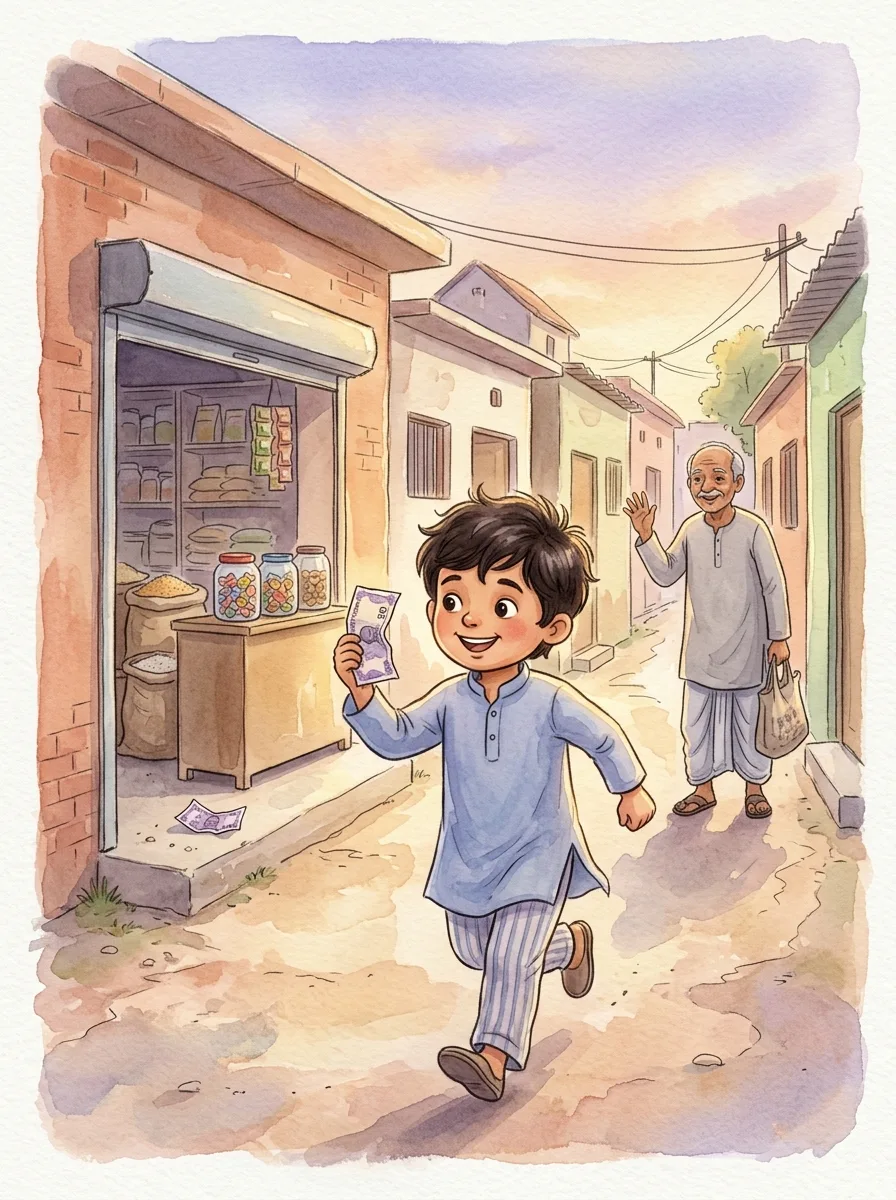 Honesty: A small kirana shop with jars of toffees