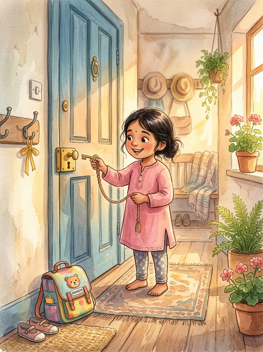 Responsibility: A front door with a brass lock
