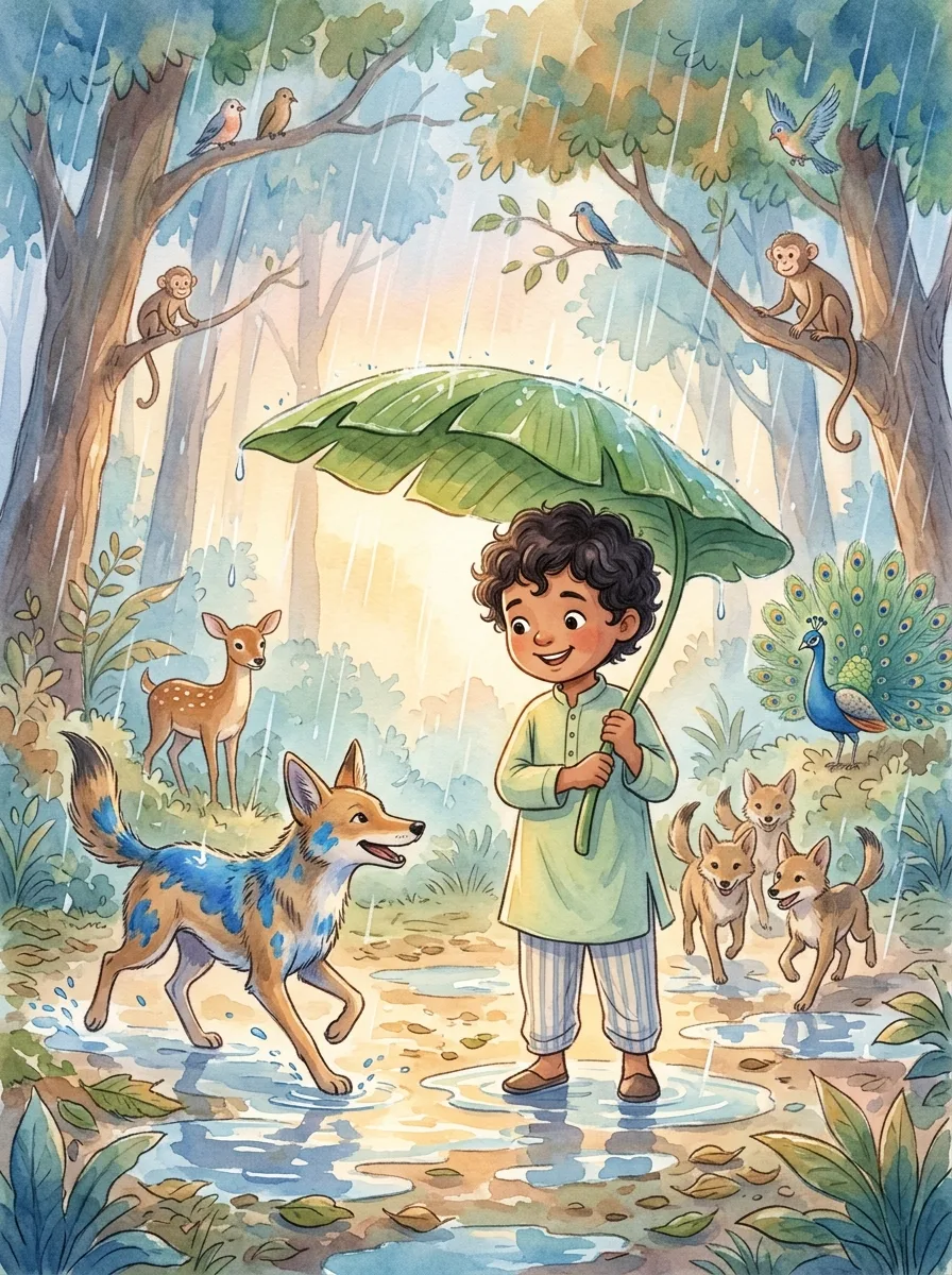 The Blue Jackal: Heavy monsoon rain in a forest