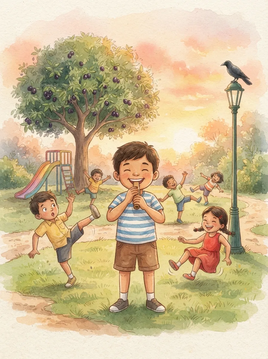 Coding & Robots: A colony park with cousins frozen in funny poses