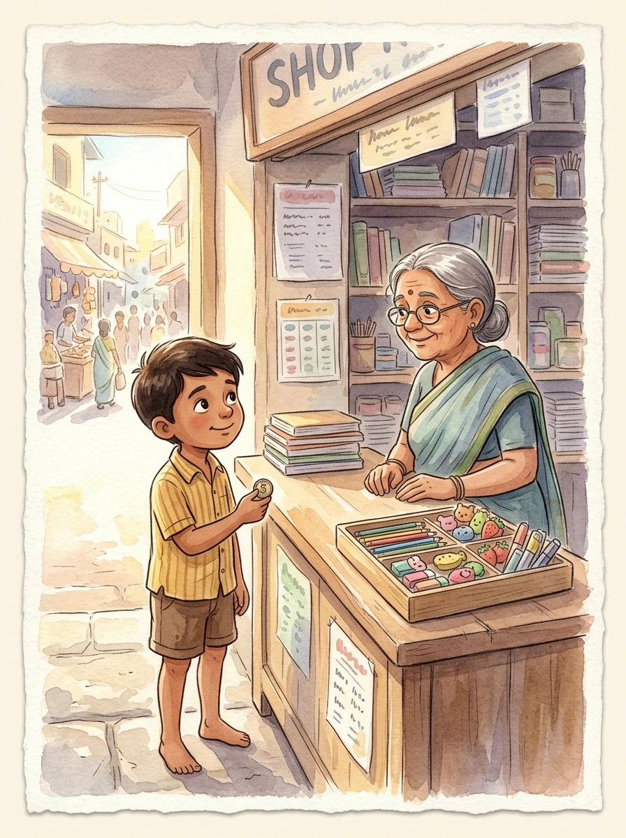 Maths: A small stationery shop